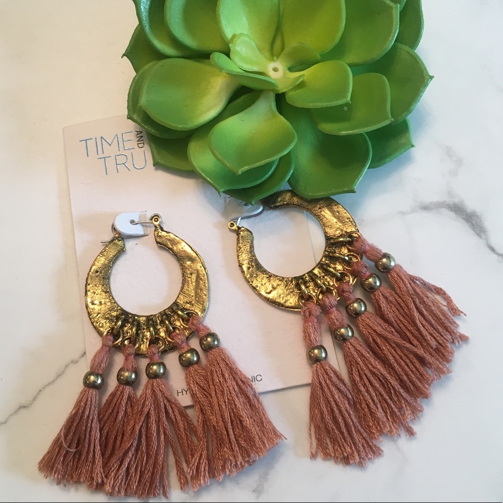 Hippie Hoops • Blush & gold